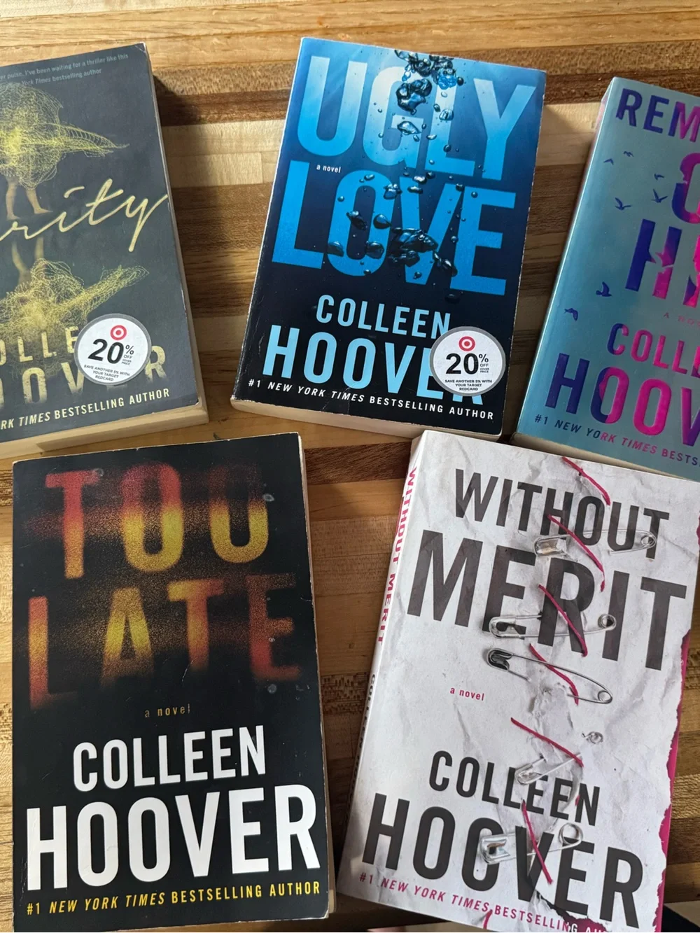 Target Colleen Hoover Book Lot - Blue, Black, White, Pink